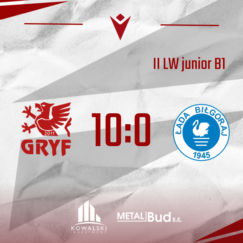 Dwucyfrowe zwycięstwo juniorów Gryfa nad Ładą